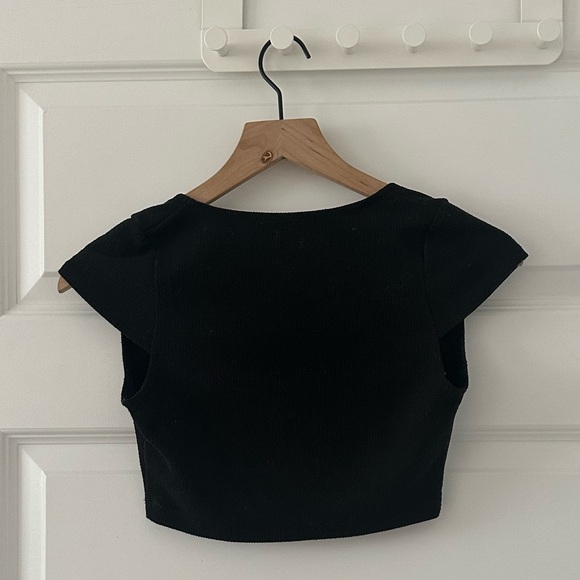 Motel Rocks Notched Crop Top - Picture 2 of 3